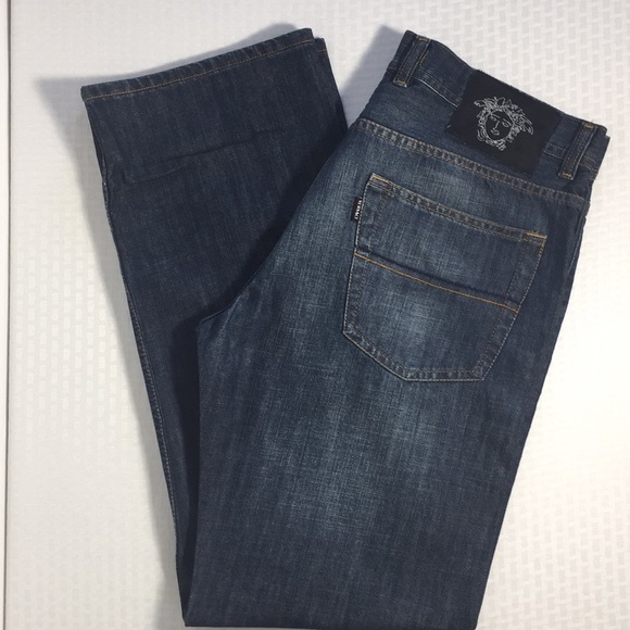 Versace Other - NWOT Versace Couture Straight Indigo Jeans